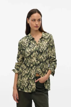 Camisa estampada de manga comprida
