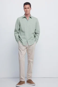Camisa estruturada bicolor