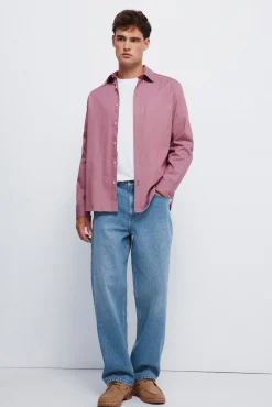 Camisa estruturada bicolor