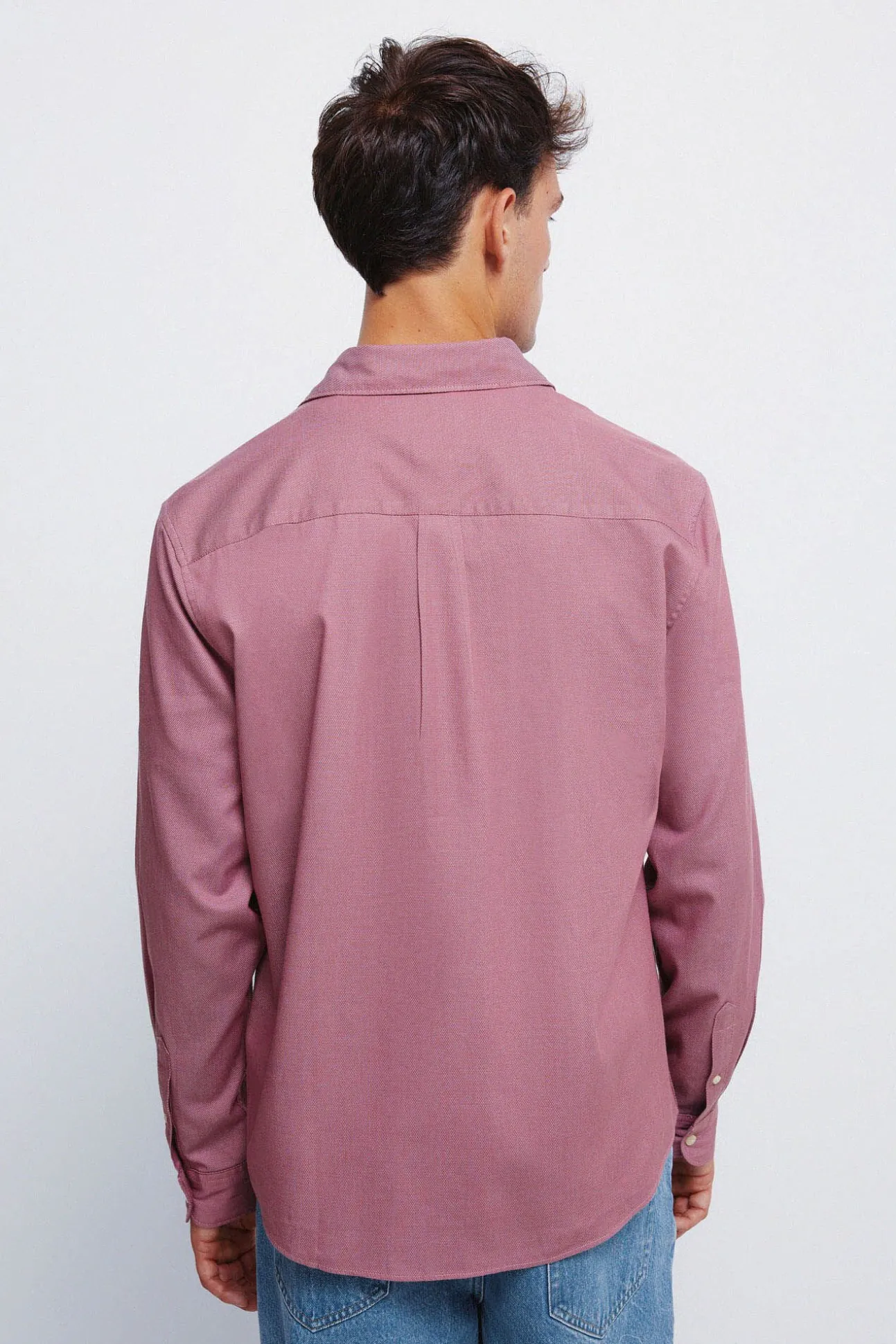 Camisa estruturada bicolor