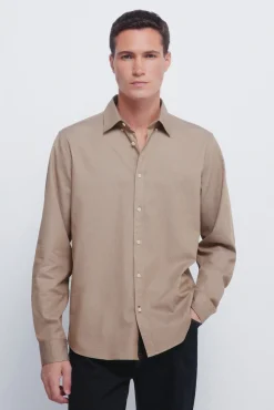 Camisa estruturada bicolor