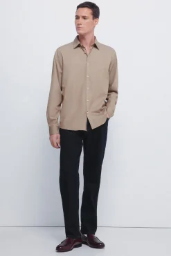 Camisa estruturada bicolor
