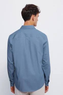 Camisa estruturada bicolor
