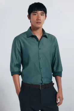 Camisa estruturada de fácil cuidado
