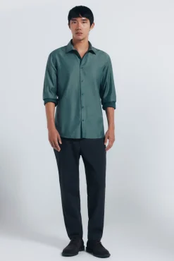 Camisa estruturada de fácil cuidado