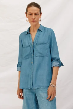 camisa jeans tencel