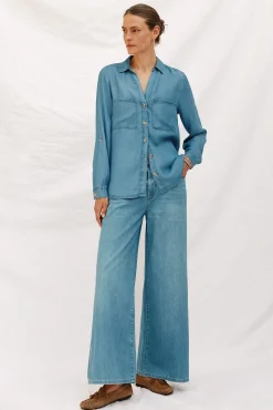 camisa jeans tencel