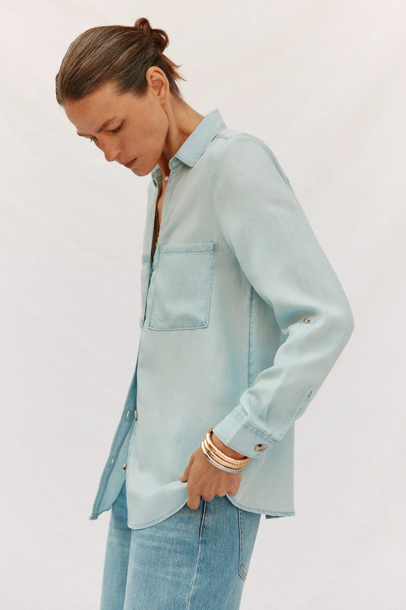 camisa jeans tencel