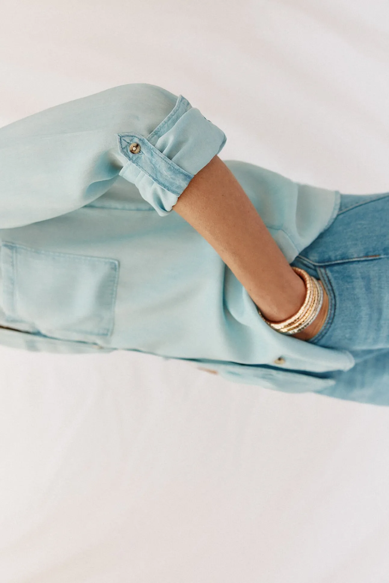 camisa jeans tencel