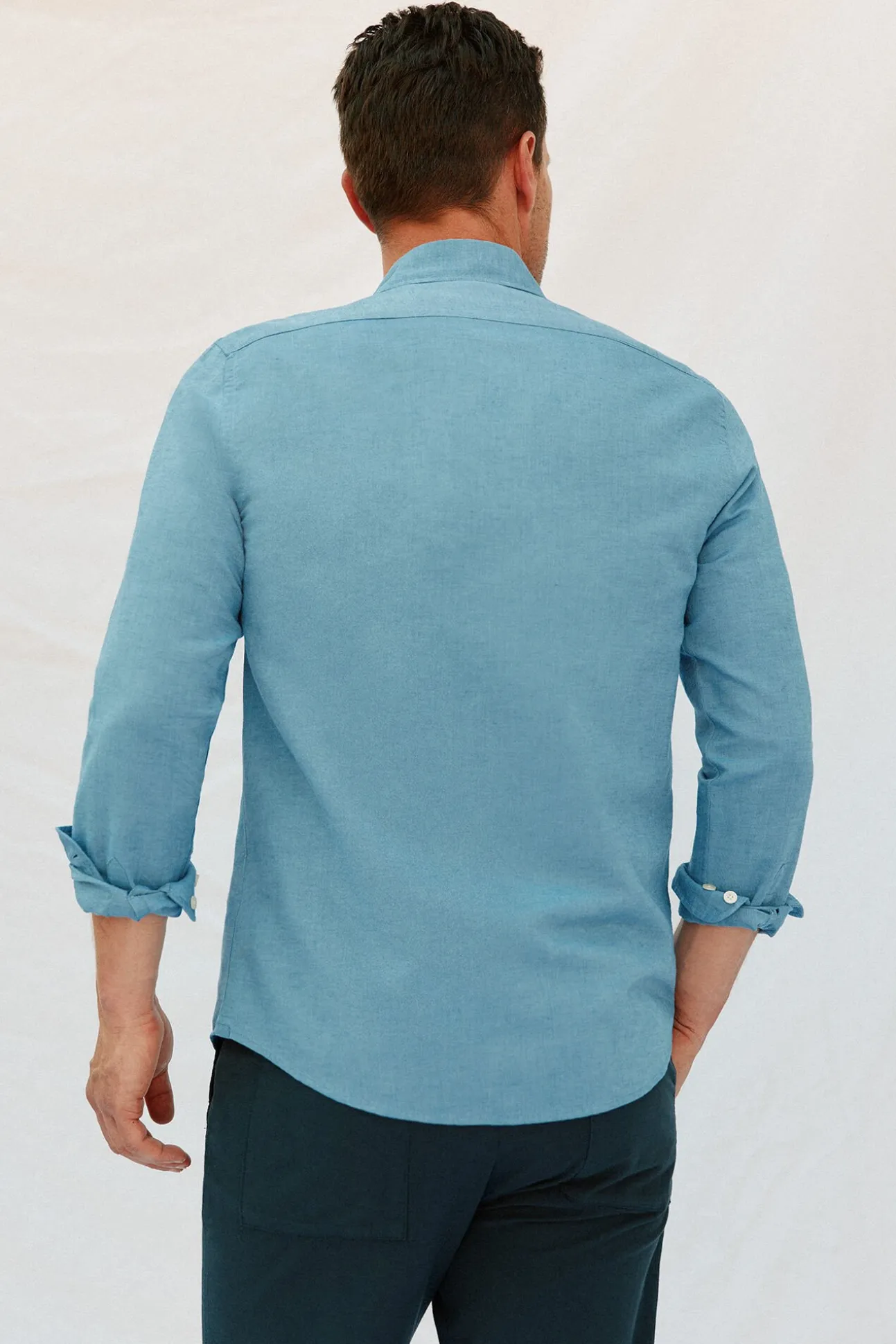 Camisa linho algodão liso