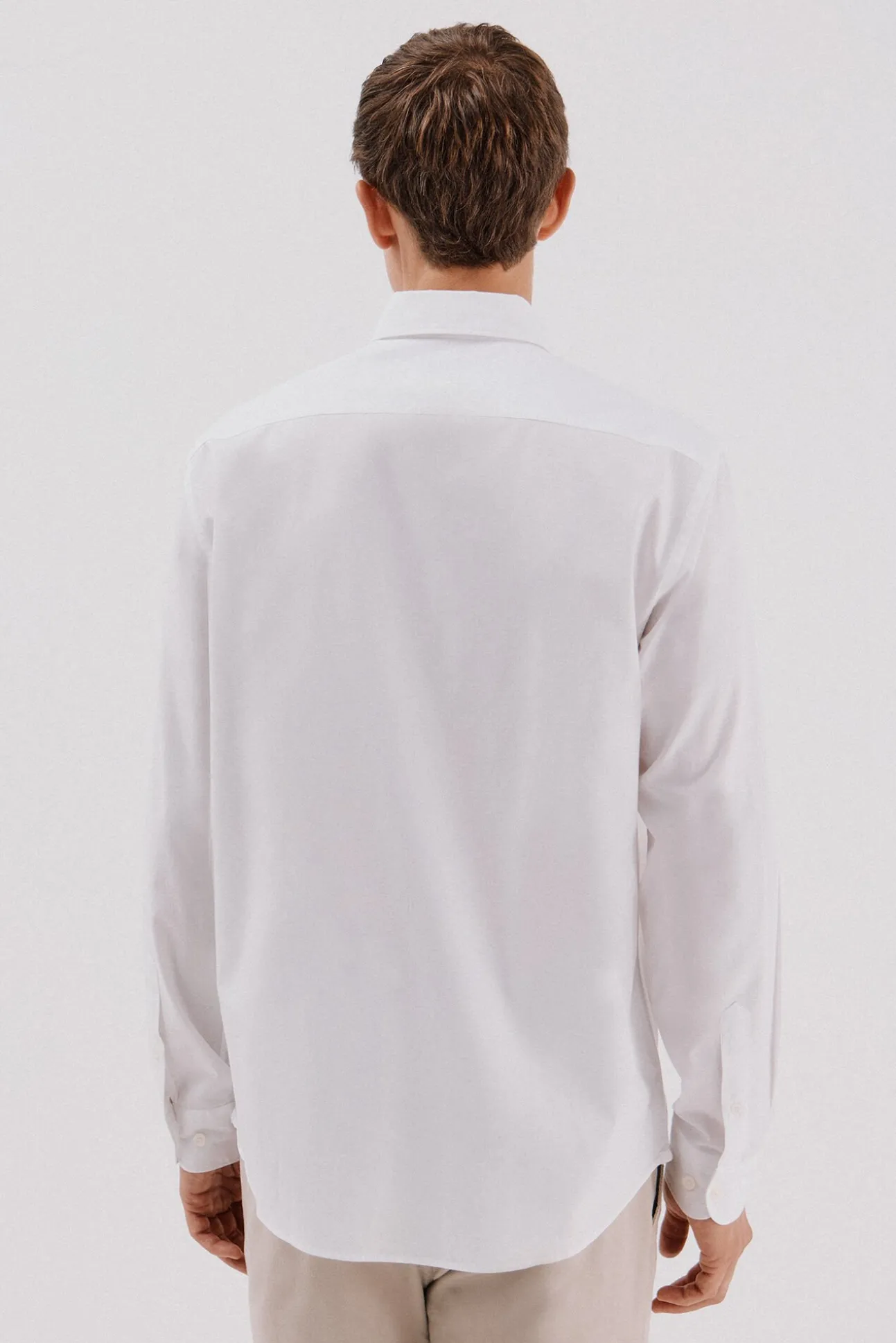 Camisa lisa de algodão tencel