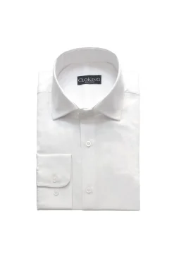 Camisa Lisa Duplo Punho Gola Inglesa