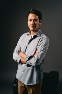 Camisa liso de algodão tencel sarja