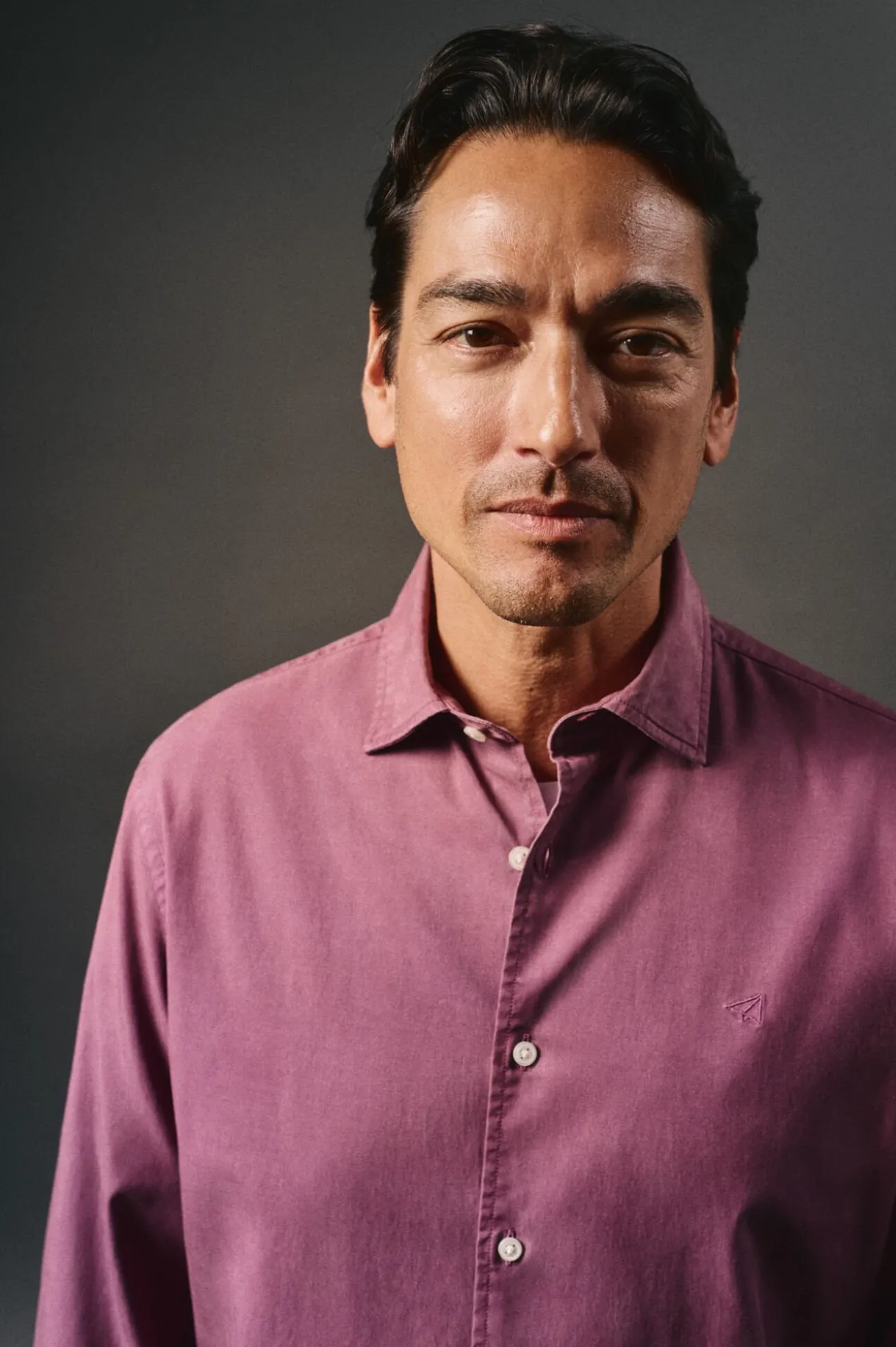 Camisa liso de algodão tencel sarja