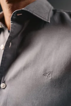 Camisa liso de algodão tencel sarja