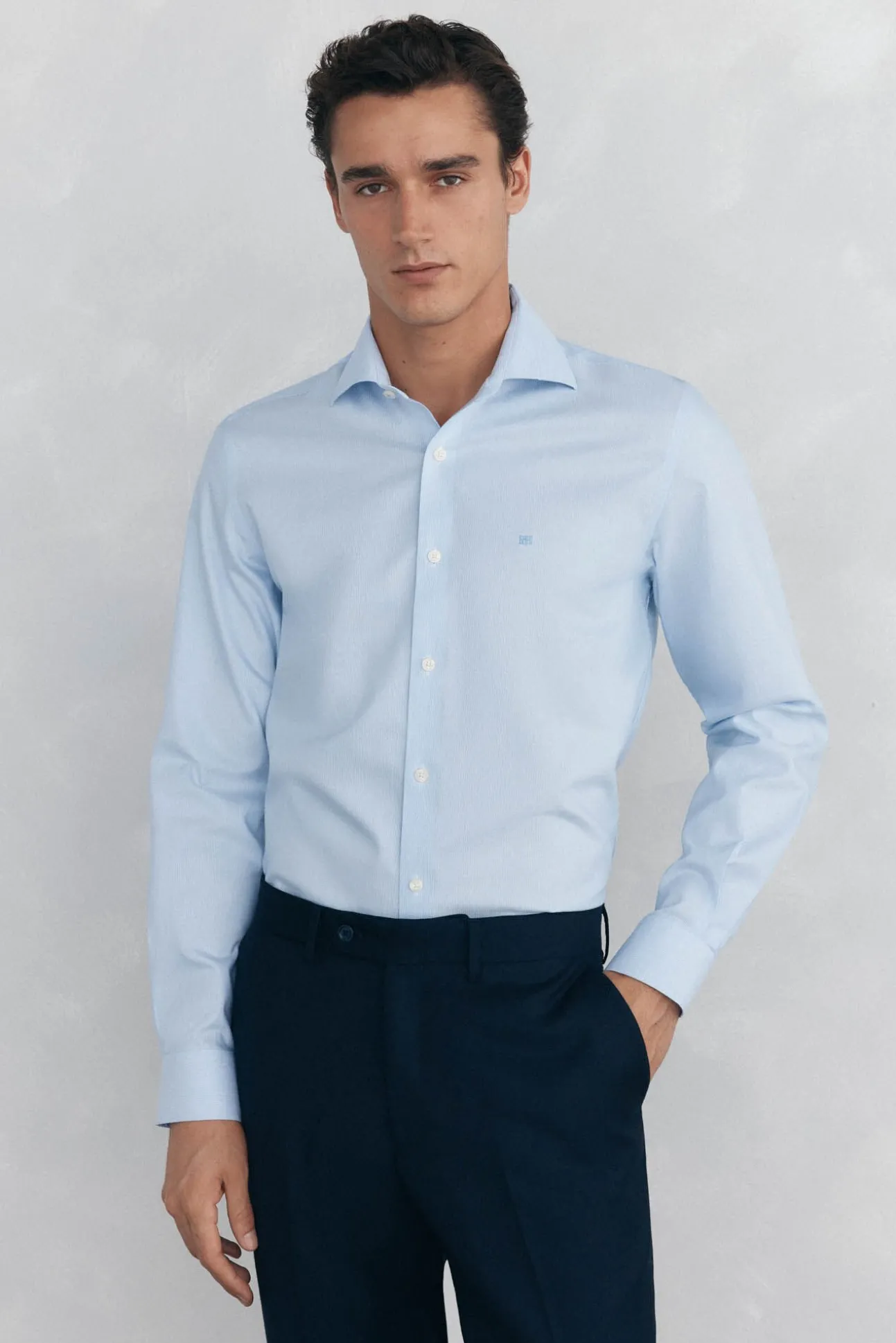 Camisa non iron + antimanchas
