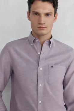 Camisa non-iron oxford liso