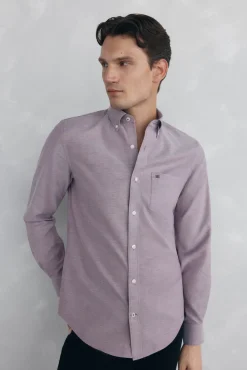 Camisa non-iron oxford liso
