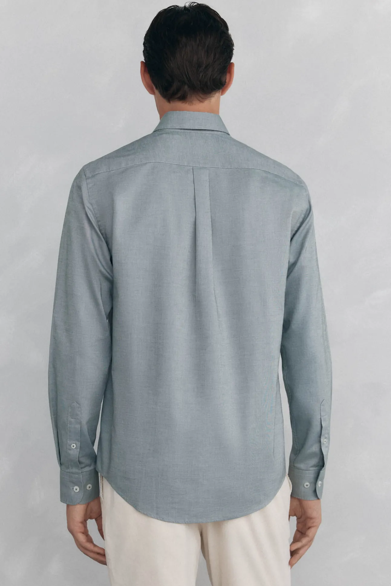 Camisa non-iron oxford liso