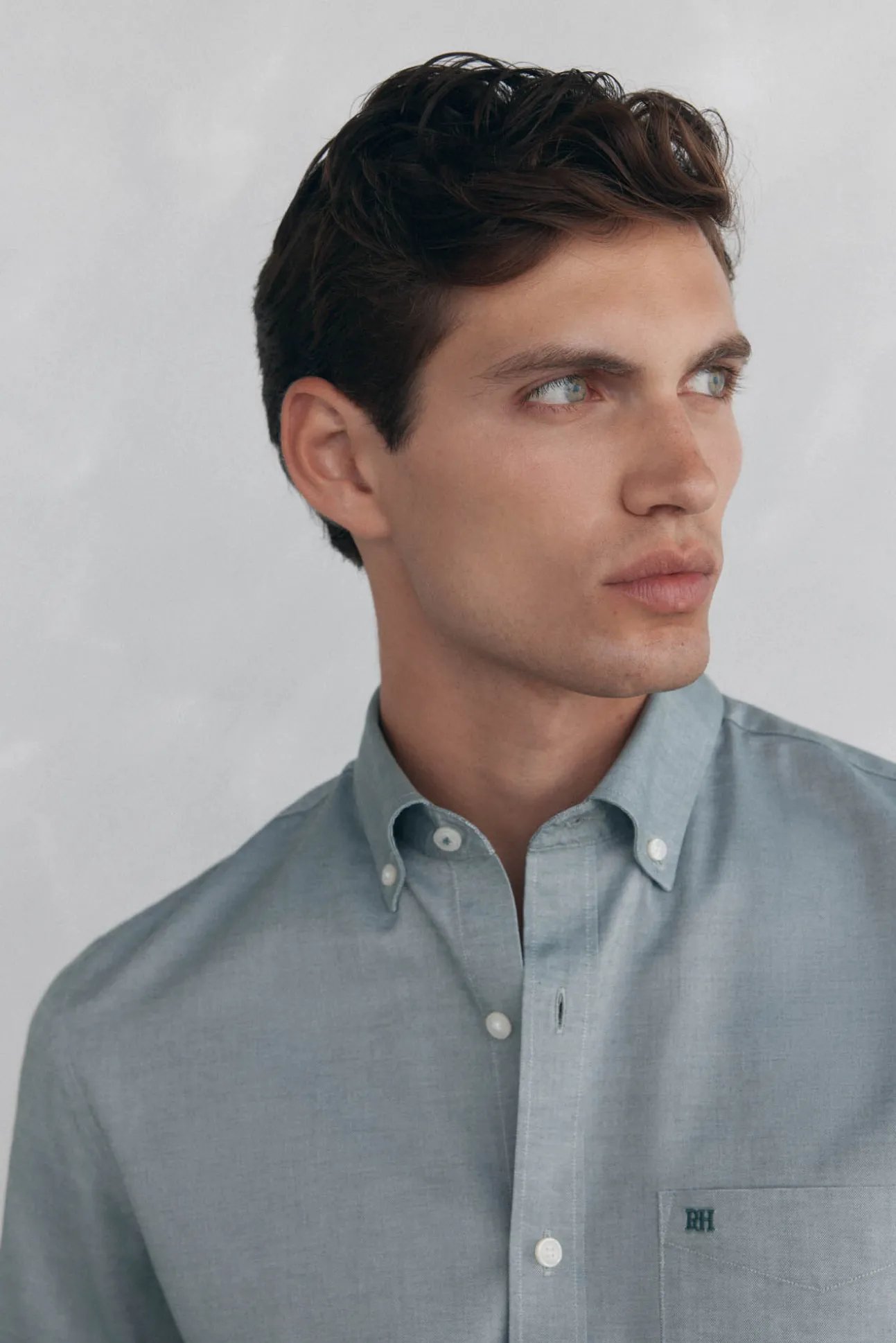 Camisa non-iron oxford liso