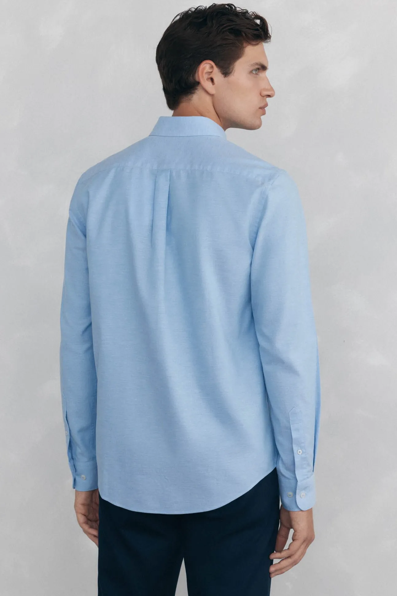 Camisa non-iron oxford liso