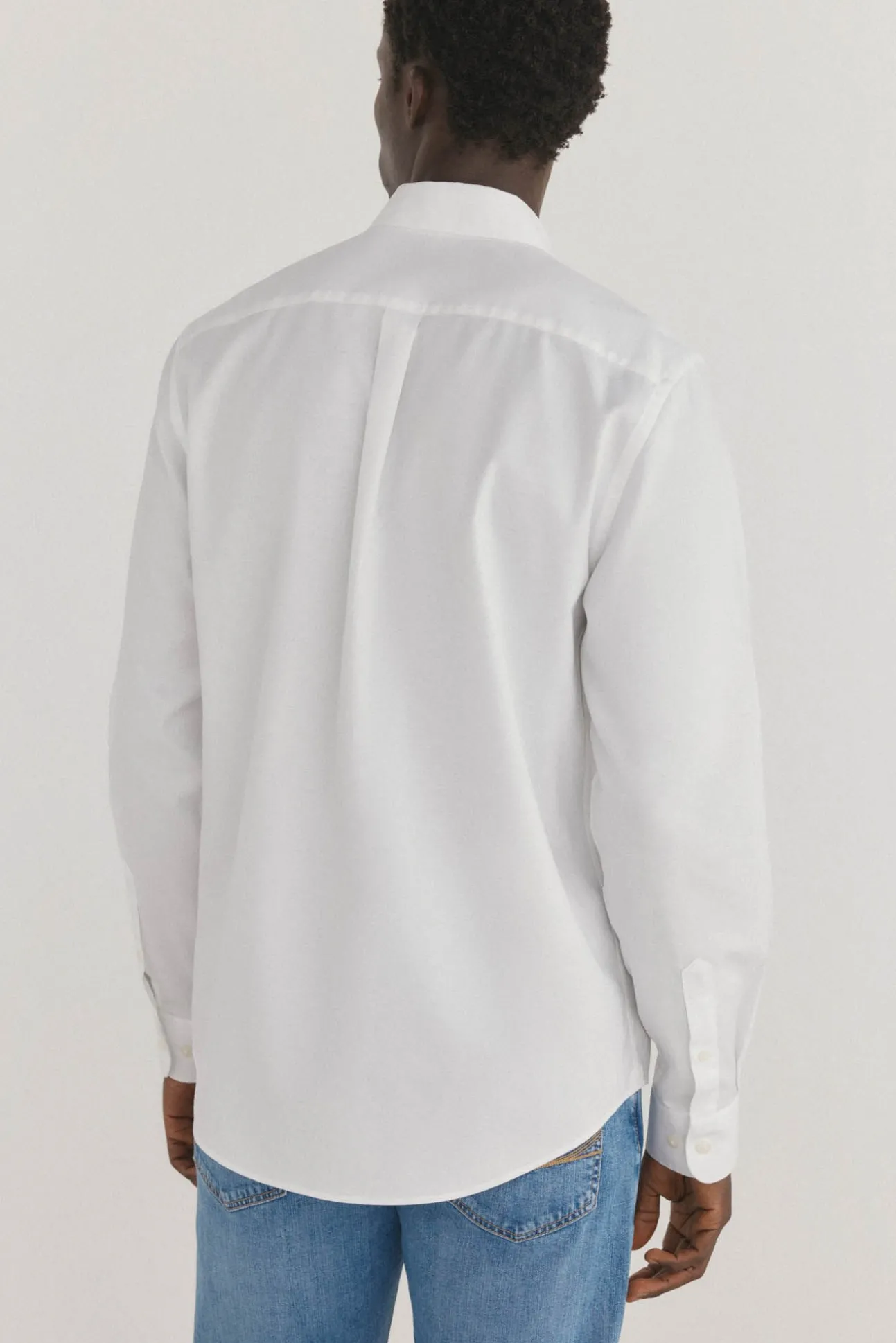 Camisa non-iron oxford liso