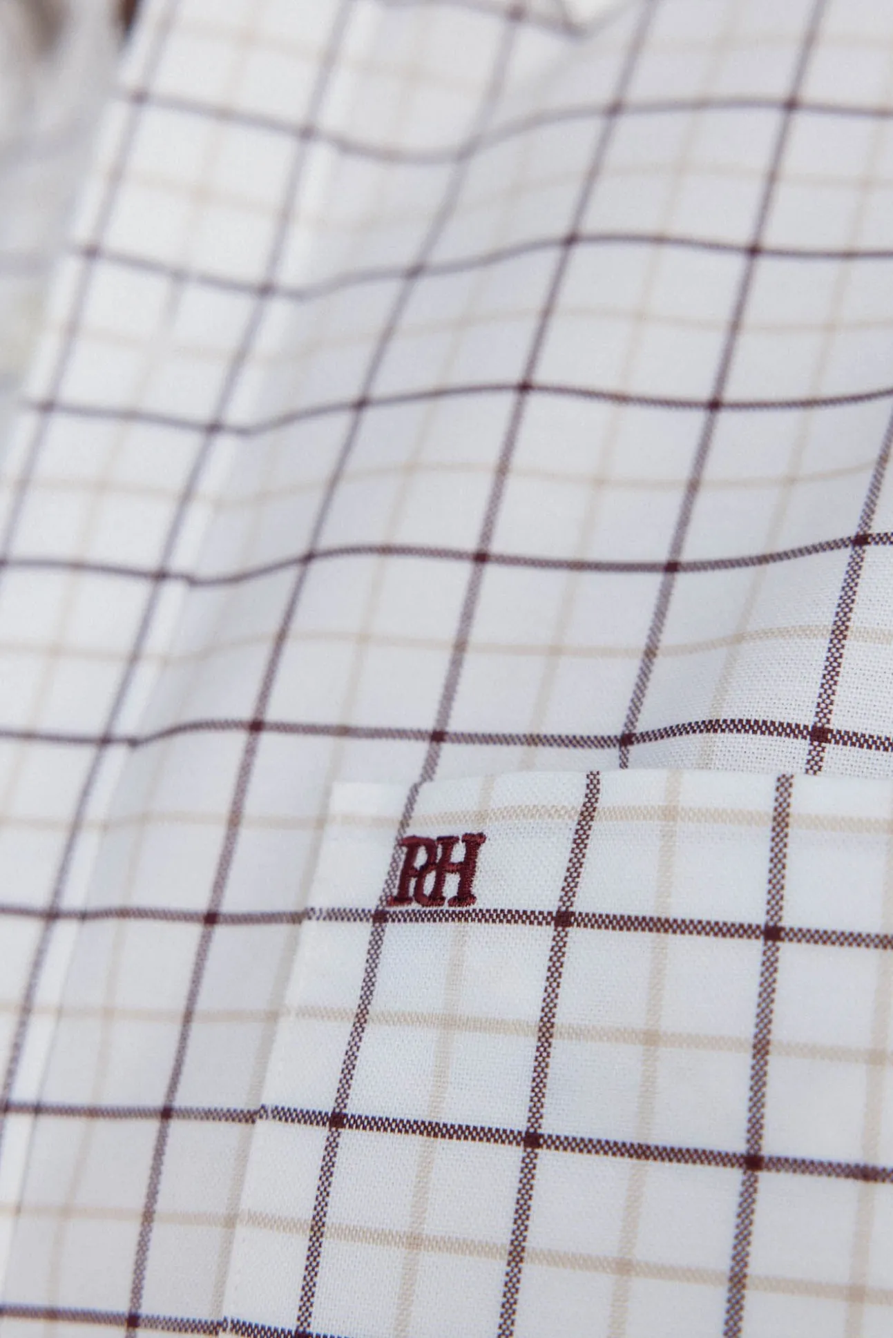 Camisa non-iron oxford quadrados