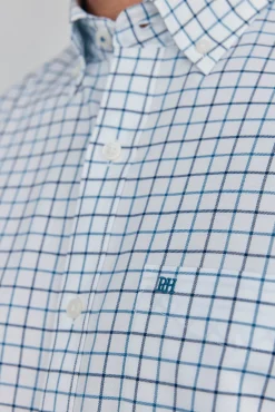 Camisa non-iron oxford quadrados