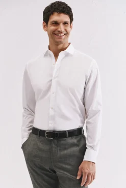 Camisa ottoman corte slim fácil de engomar
