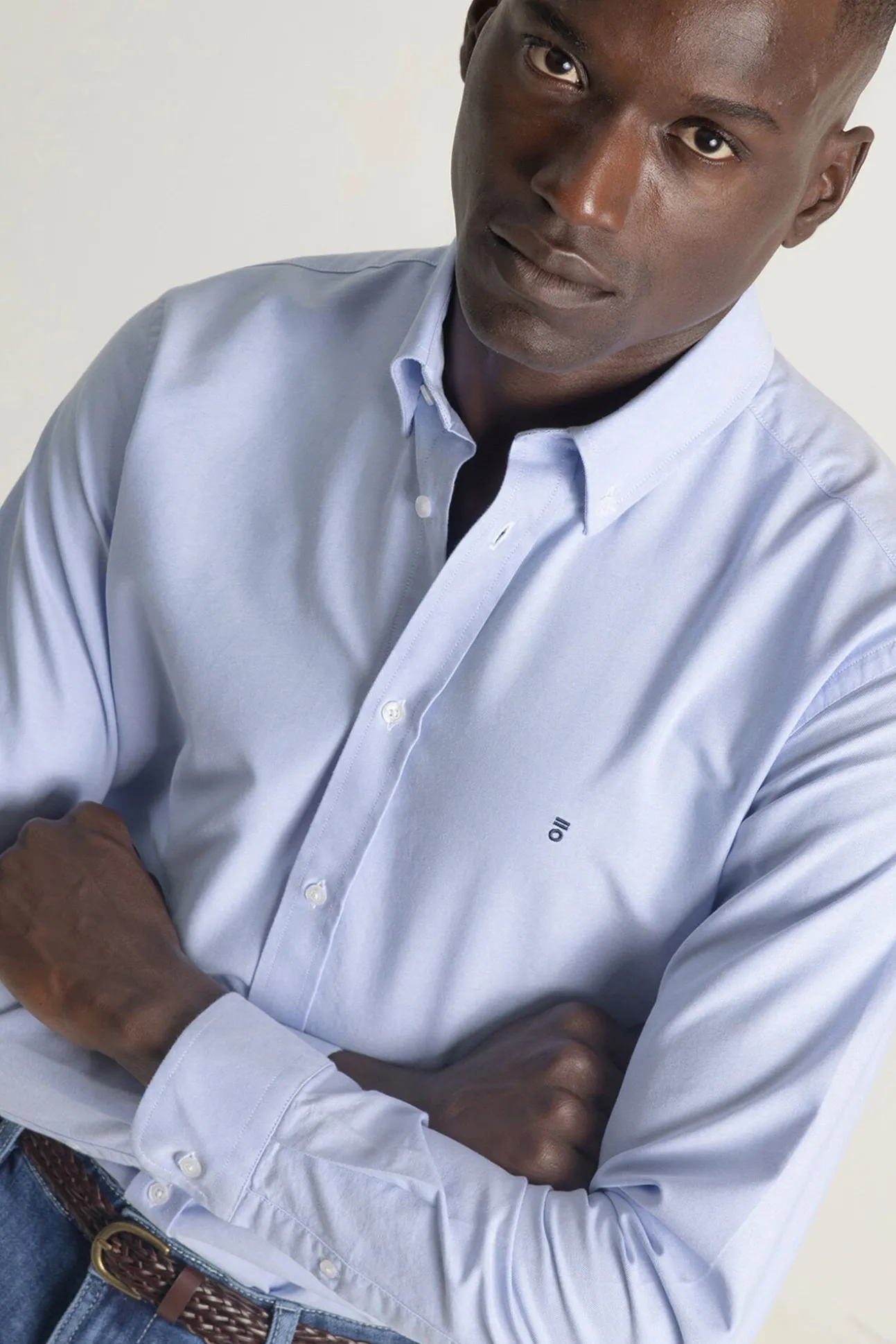 Camisa oxford de algodão slim fit