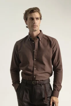Camisa oxford de algodão slim fit