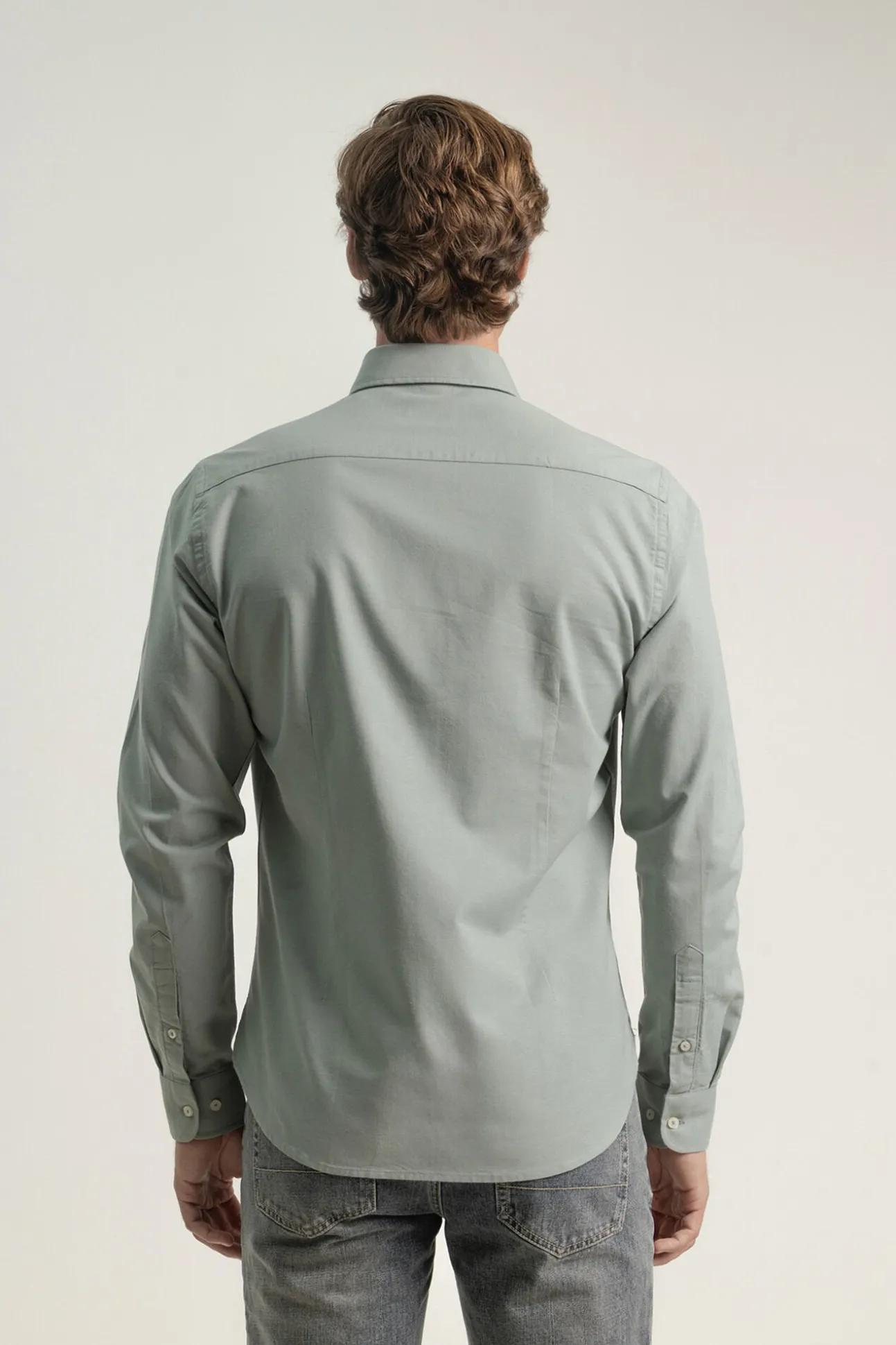 Camisa oxford de algodão slim fit