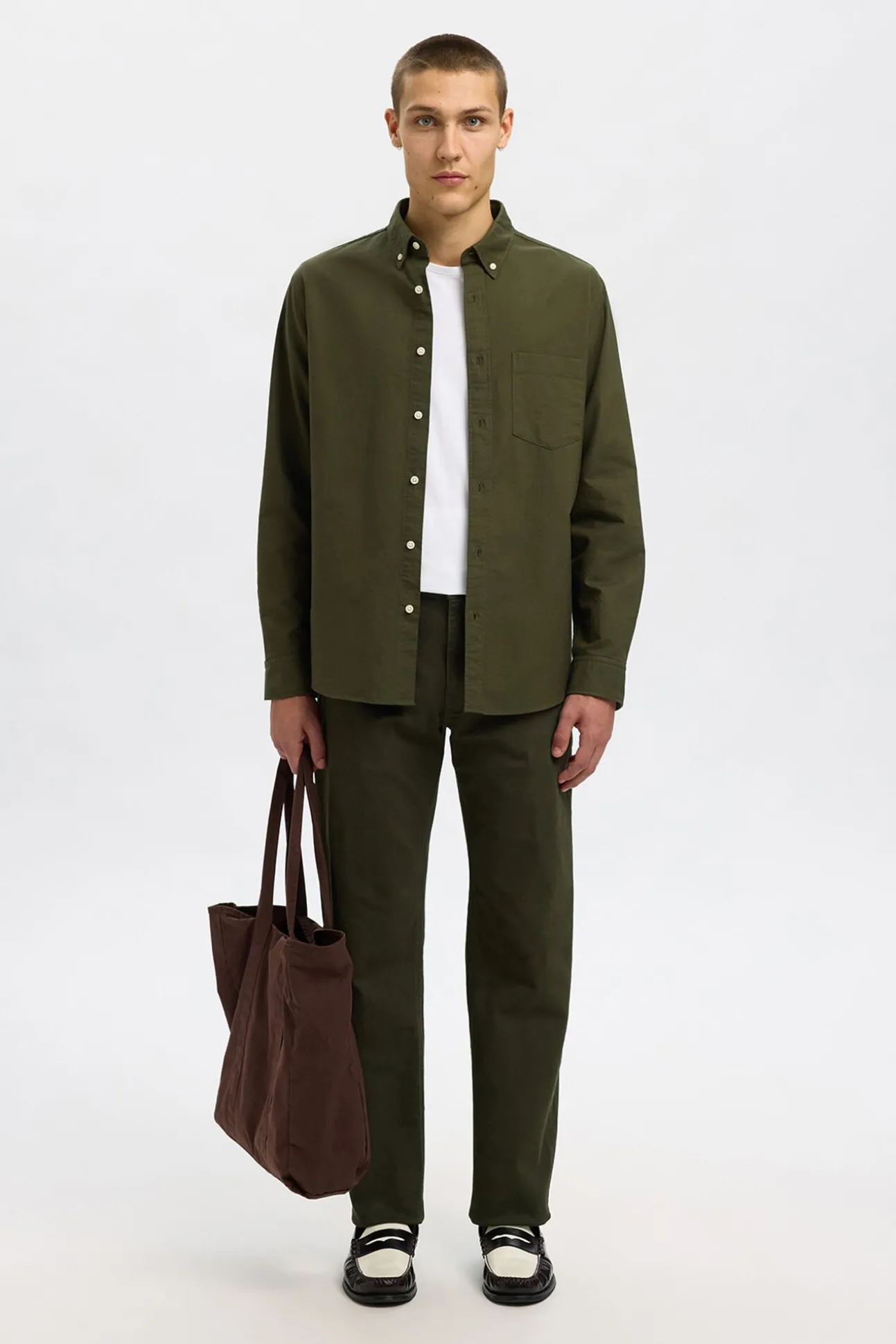Camisa Oxford de corte regular