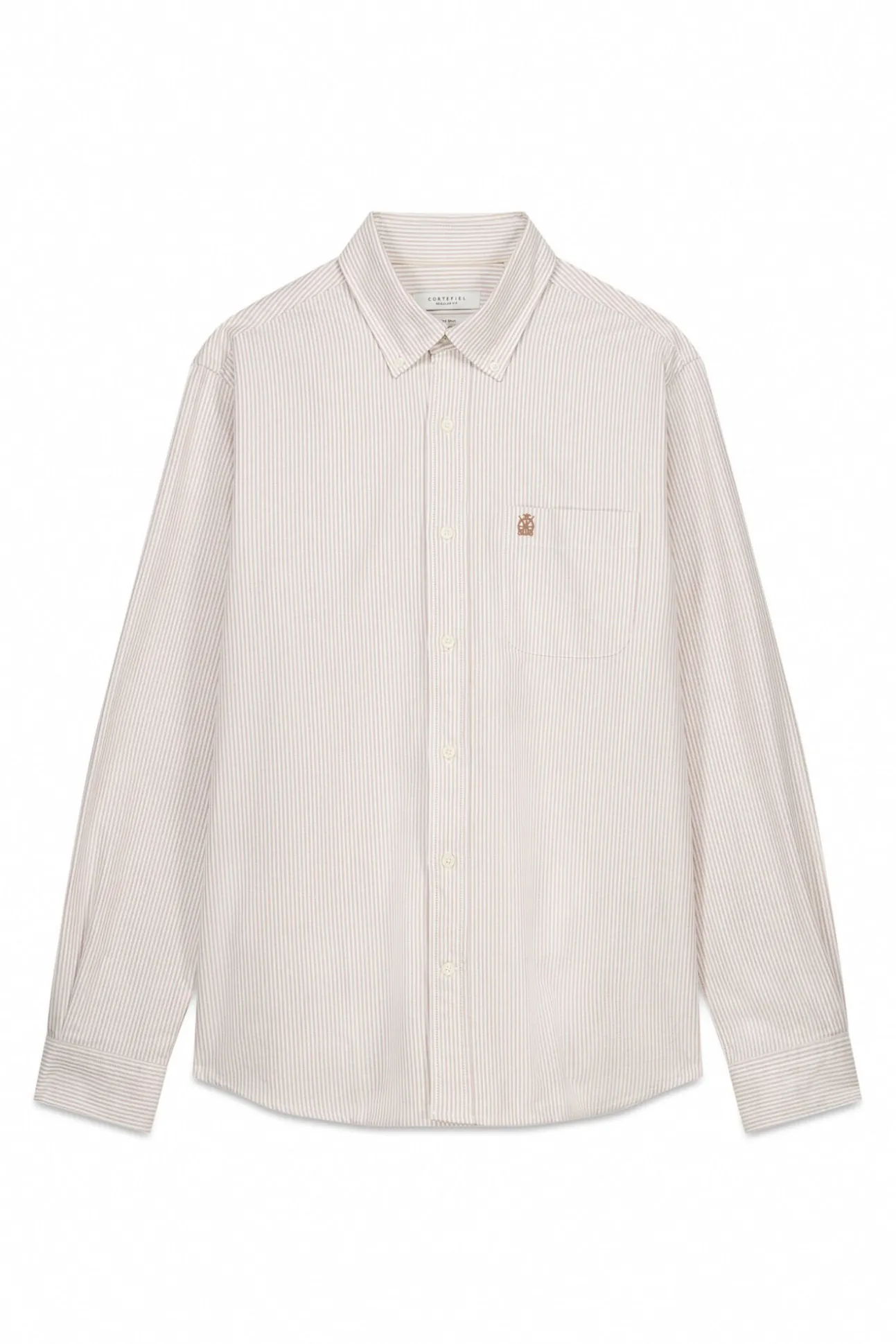 Camisa oxford listrada com vela