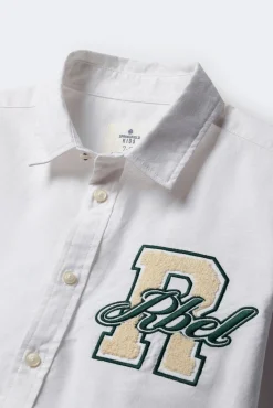 Camisa Oxford patch para meninos