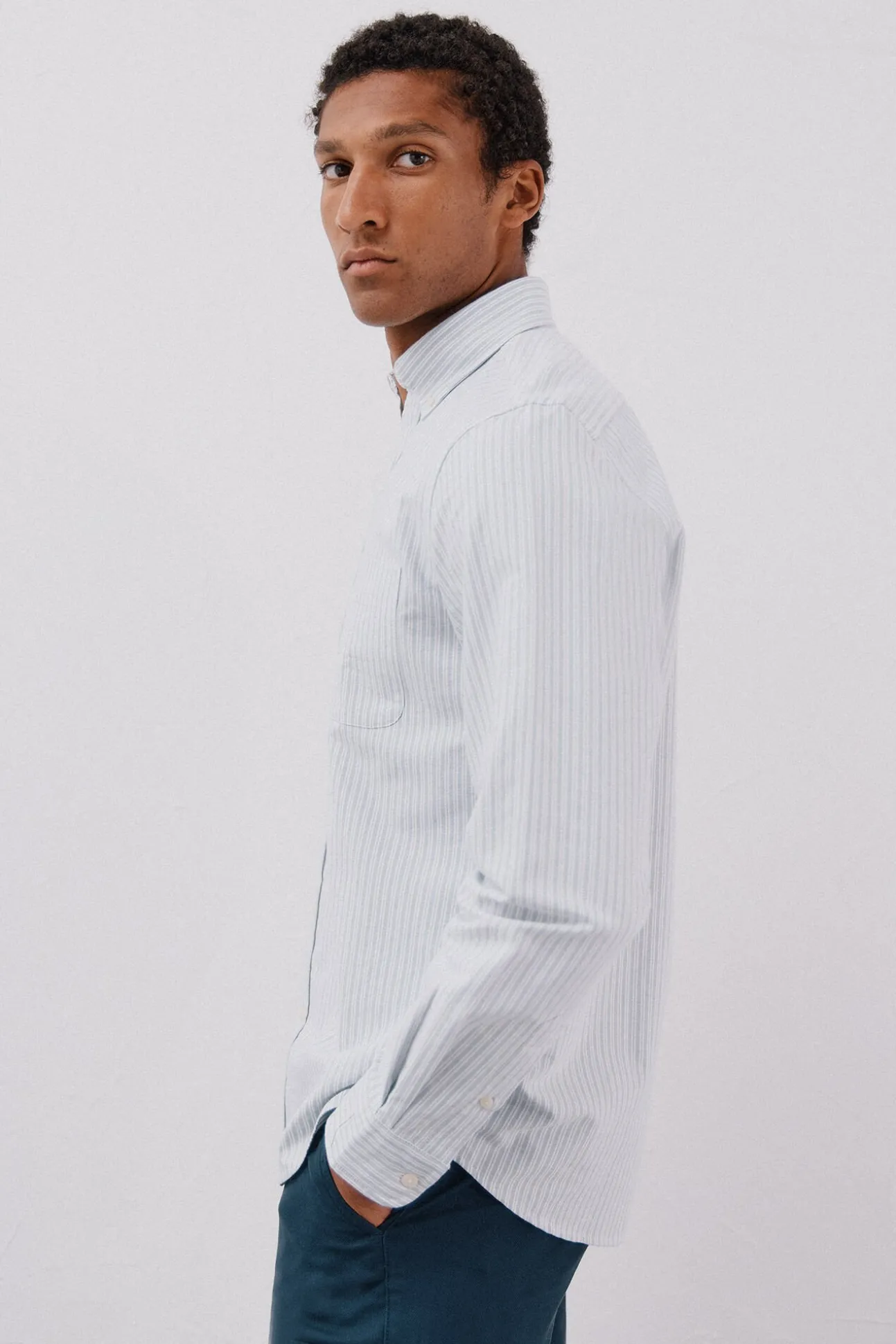 Camisa oxford riscas