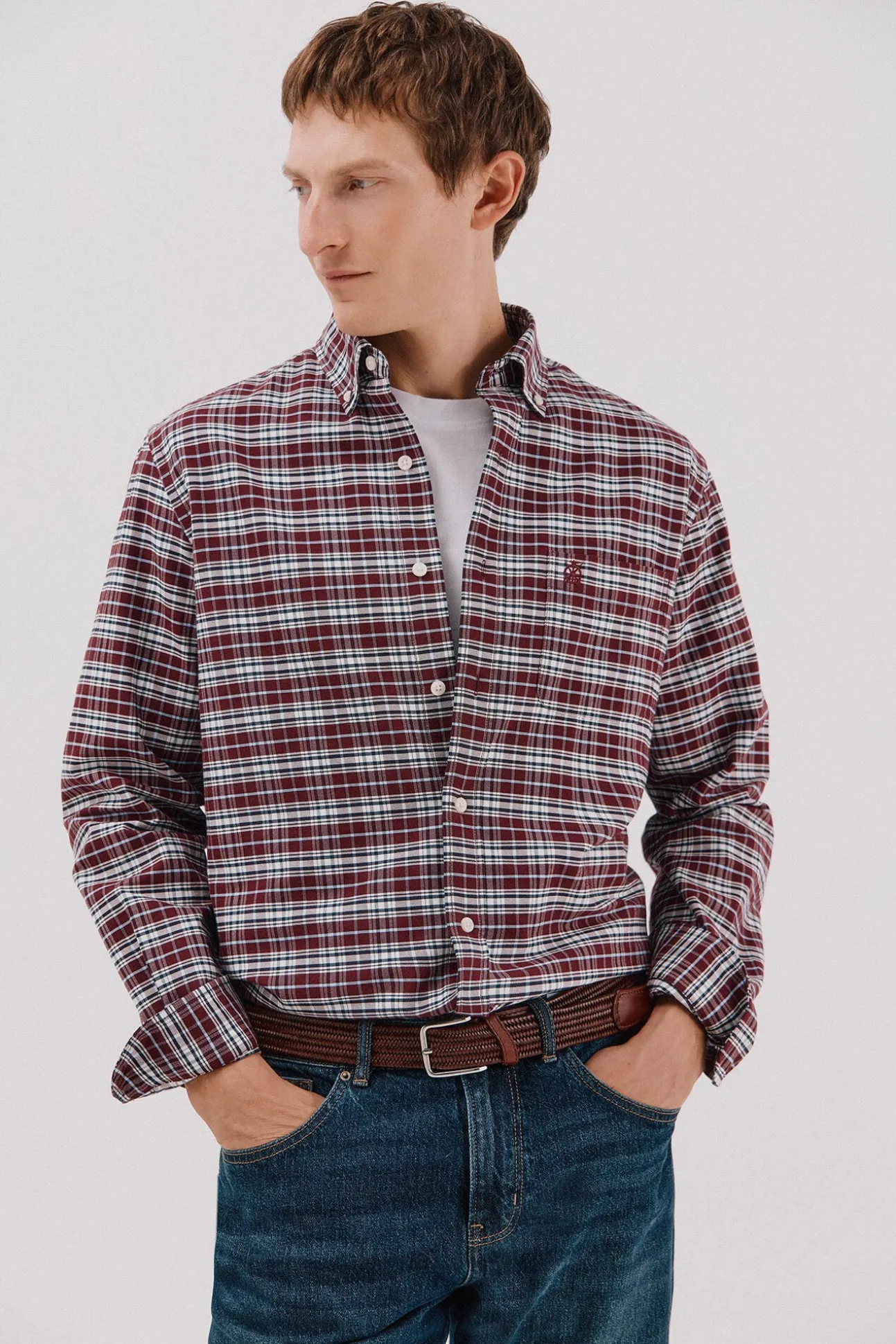 Camisa oxford xadrez
