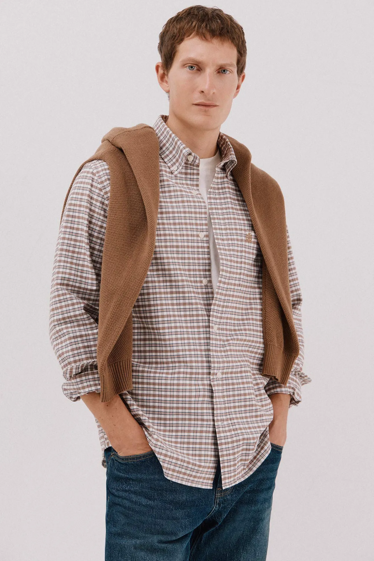 Camisa oxford xadrez