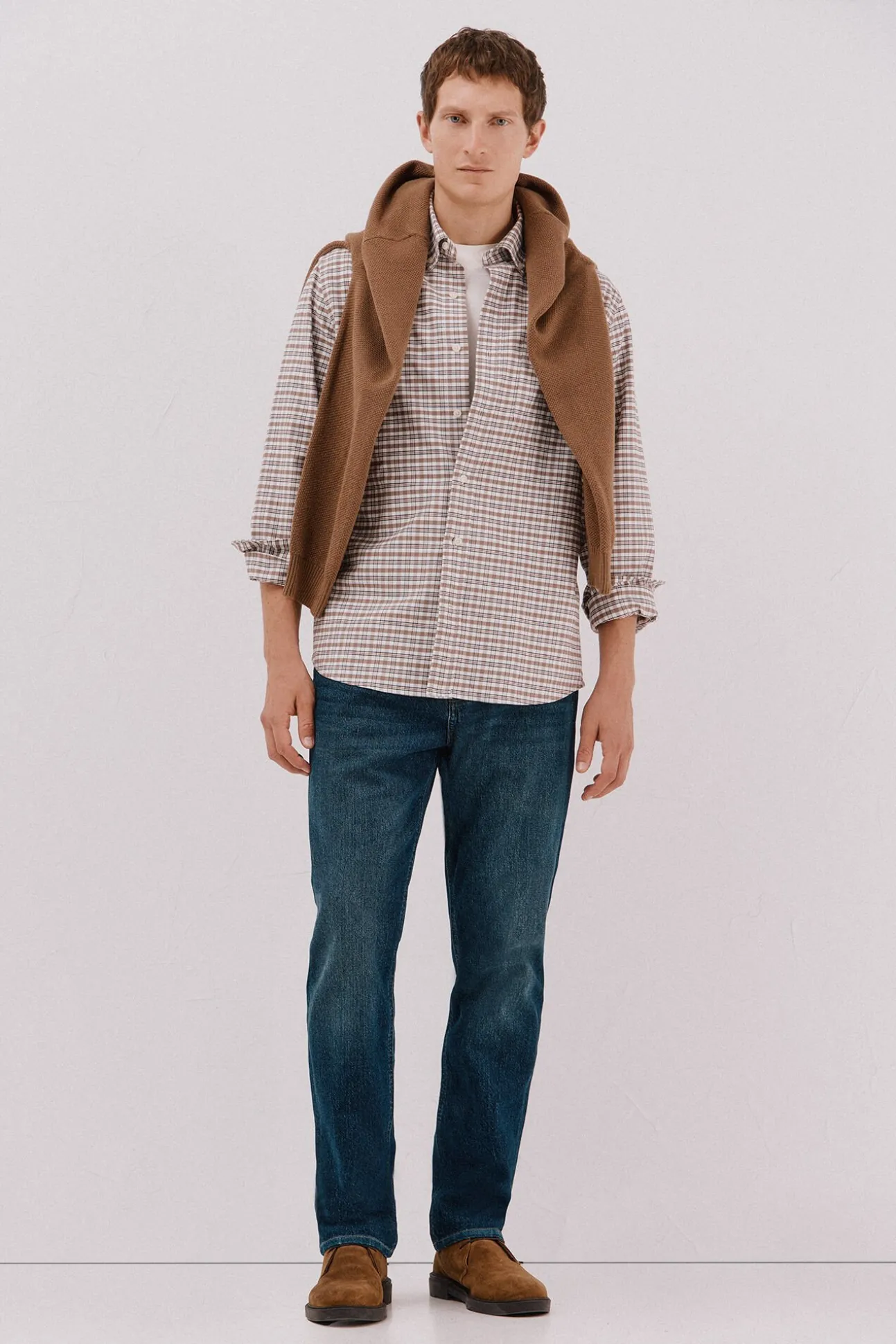 Camisa oxford xadrez