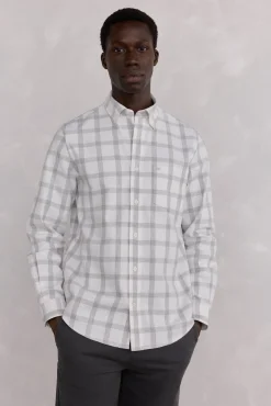 Camisa Oxford Xadrez Escovada