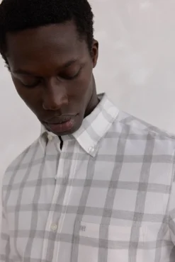 Camisa Oxford Xadrez Escovada