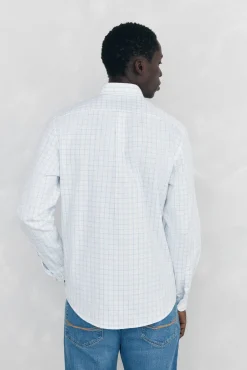 Camisa Oxford Xadrez Escovada