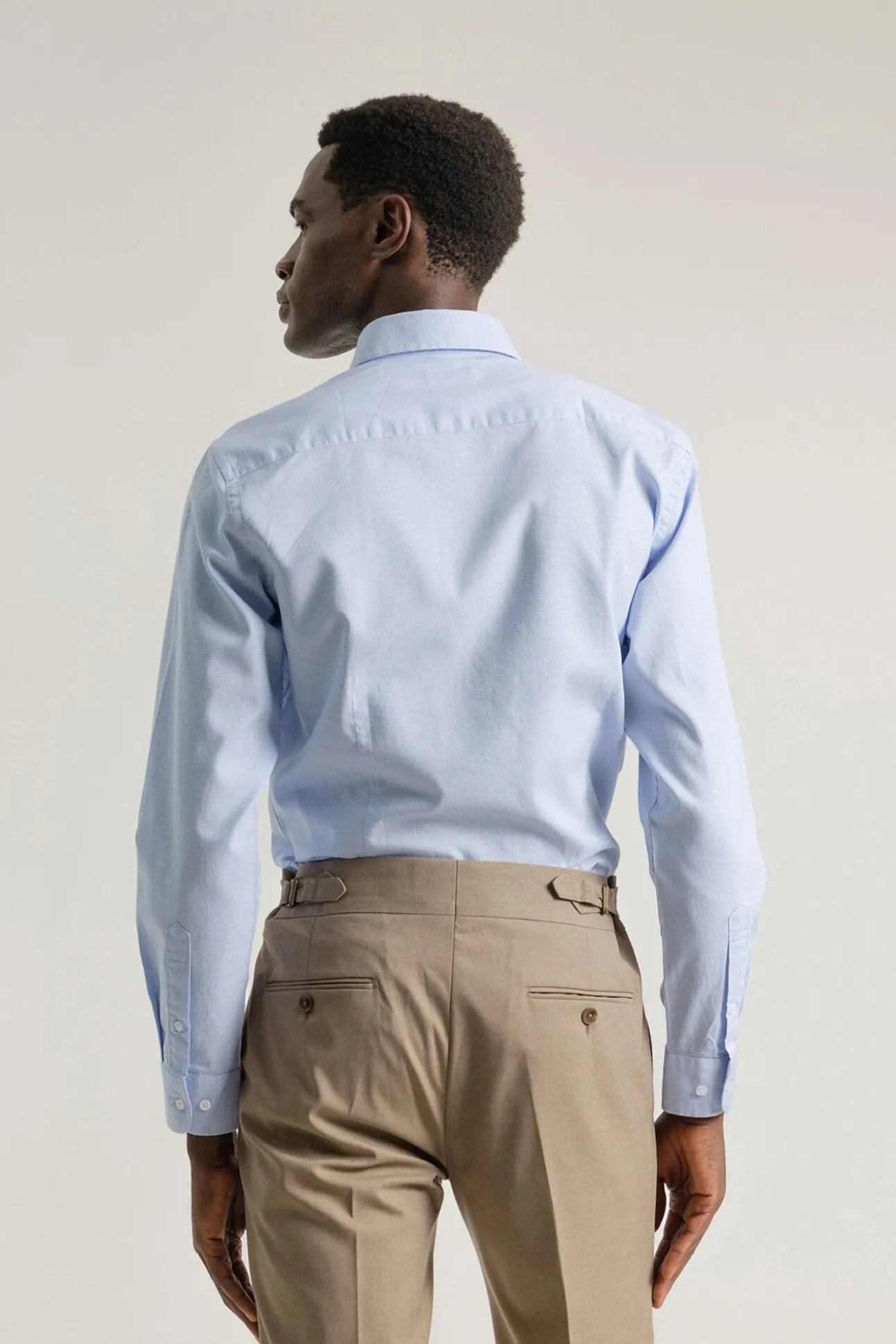 Camisa pied- de-pied-de-poule slim fit