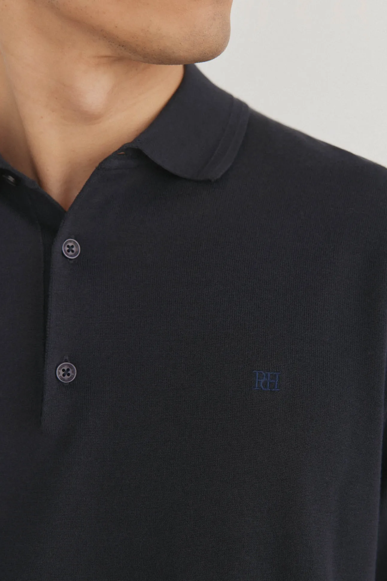 Camisa polo de algodão de manga curta premium