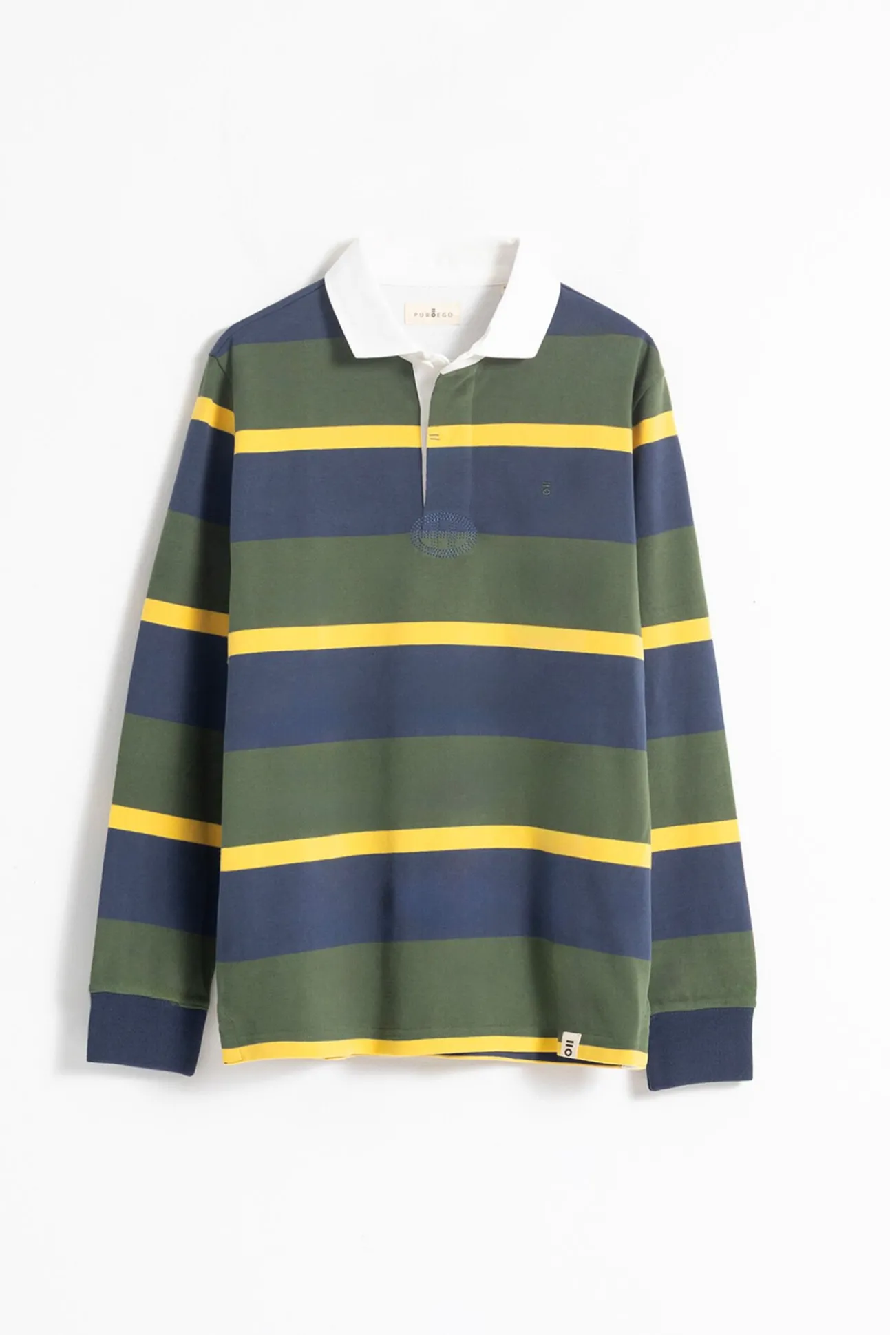 Camisa polo de algodão multi-listrada
