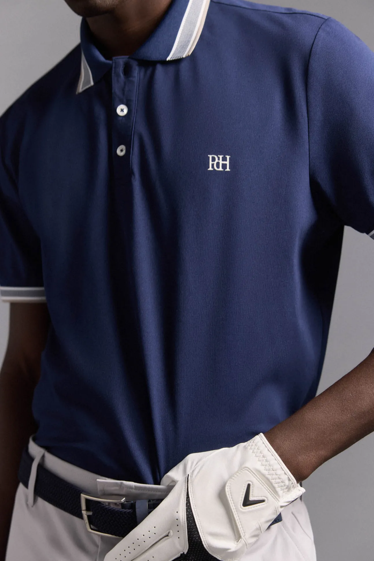 Camisa polo de golfe liso