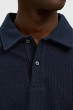 Camisa polo jacquard de manga comprida , 100% algodão orgânico