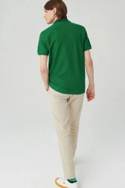 Camisa polo oversize com estampado de crocodilo