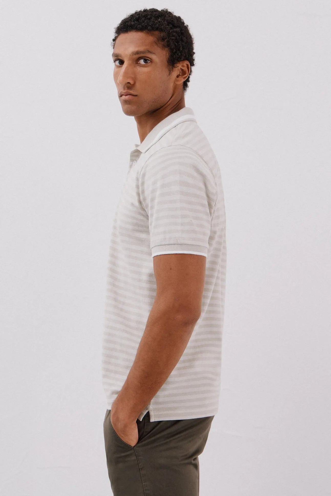 Camisa polo riscas Oxford
