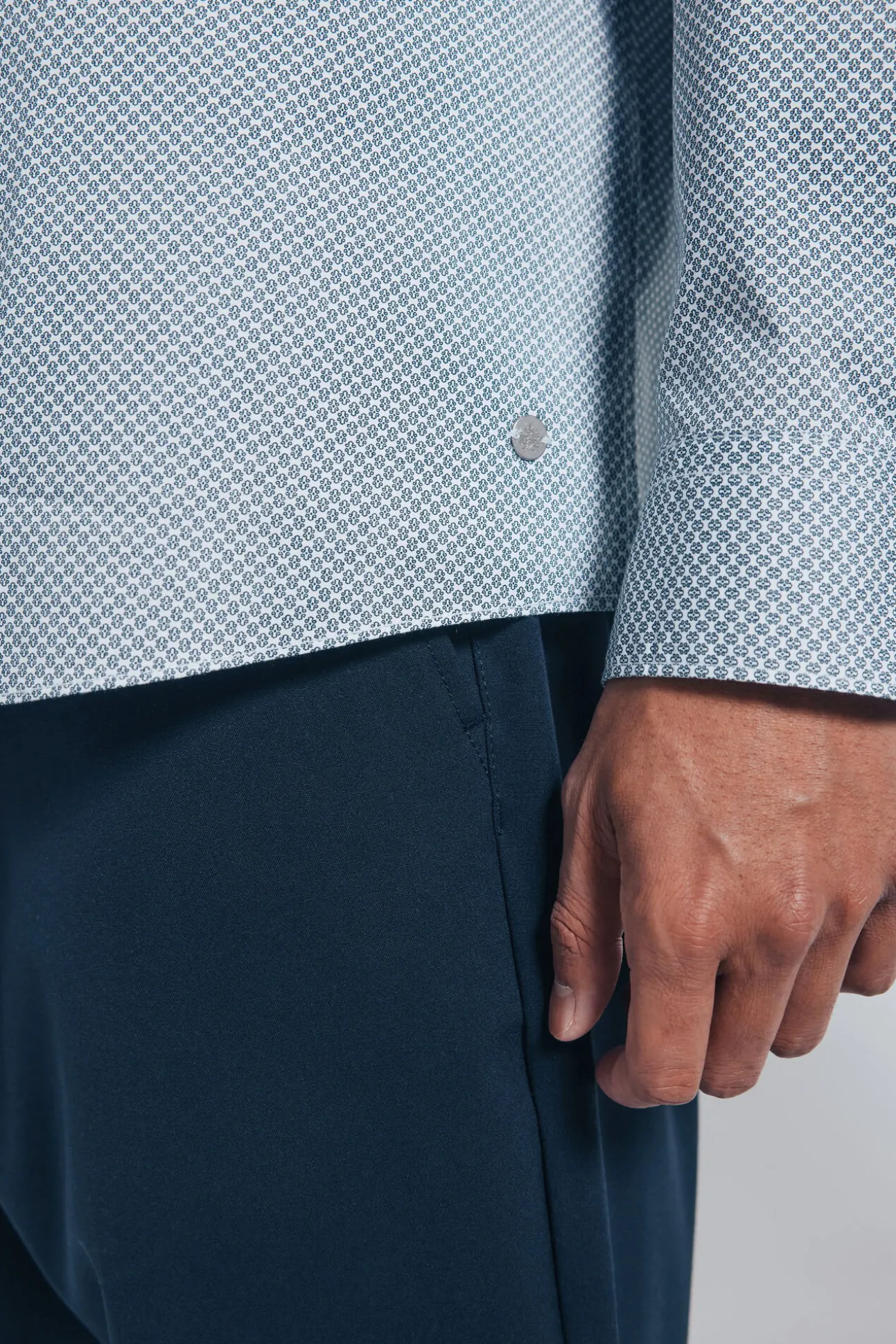 Camisa popelina micro estampado